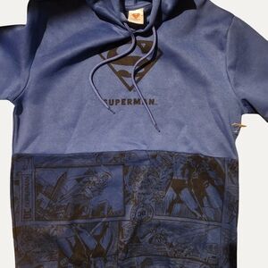 DC Comics Navy Blue Superman Pullover Hoodie NWT